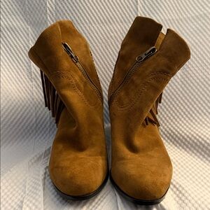 Sam Edelman Tan Suede Ankle Booties